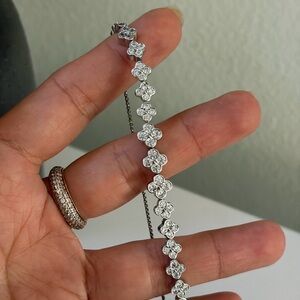 Henri Bendel Silver Floral Bracelet